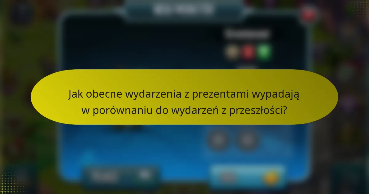 Jak obecne wydarzenia z prezentami wypadają w porównaniu do wydarzeń z przeszłości?