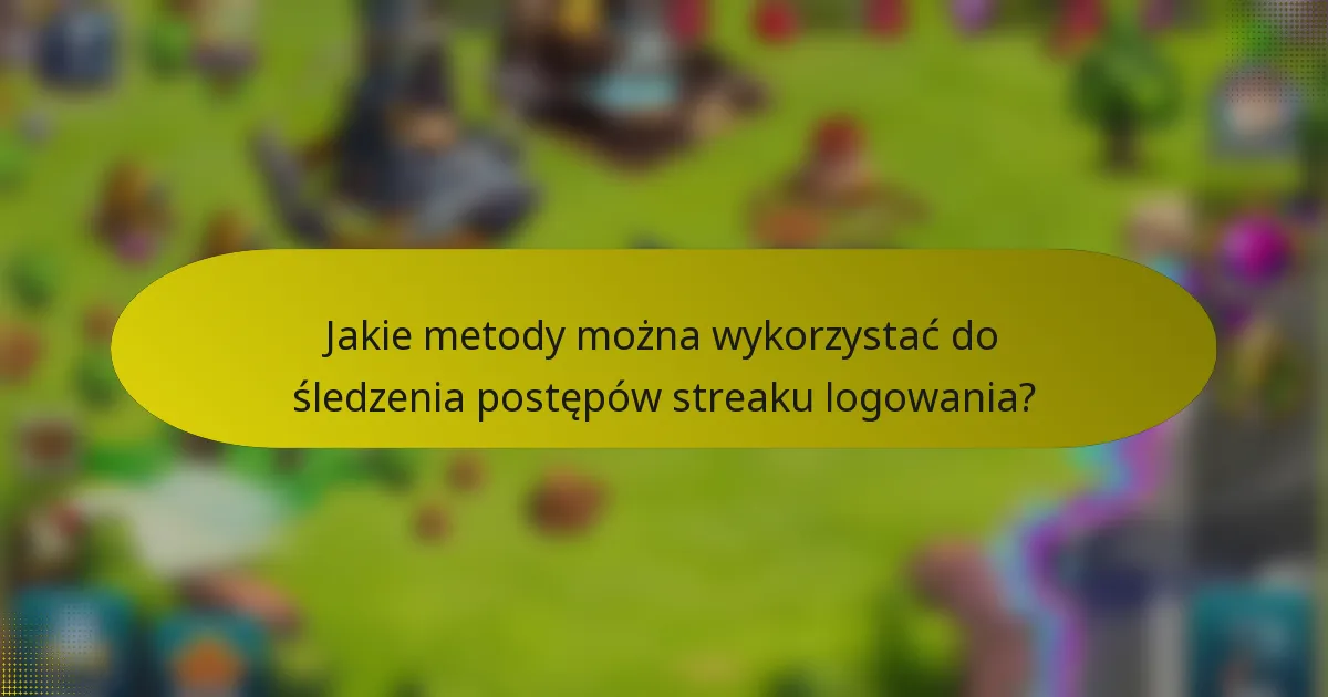 Jakie metody można wykorzystać do śledzenia postępów streaku logowania?