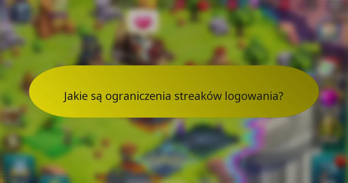 Jakie są ograniczenia streaków logowania?