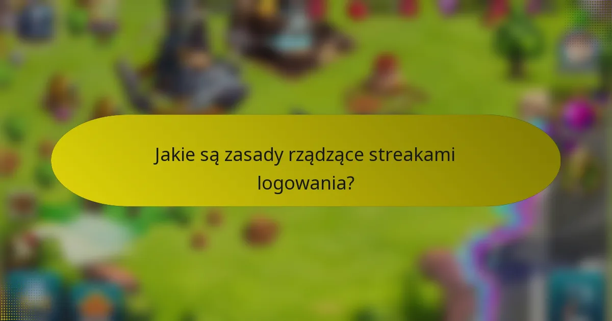 Jakie są zasady rządzące streakami logowania?